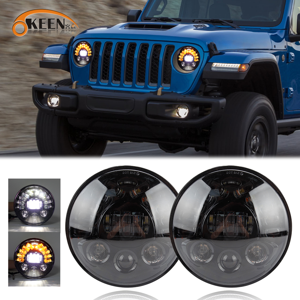 Factory Motorcycle Car Spotlight Waterproof 7" Inch Round Led Dirt Bike Headlight For Jeep Wrangler For Motorcycle