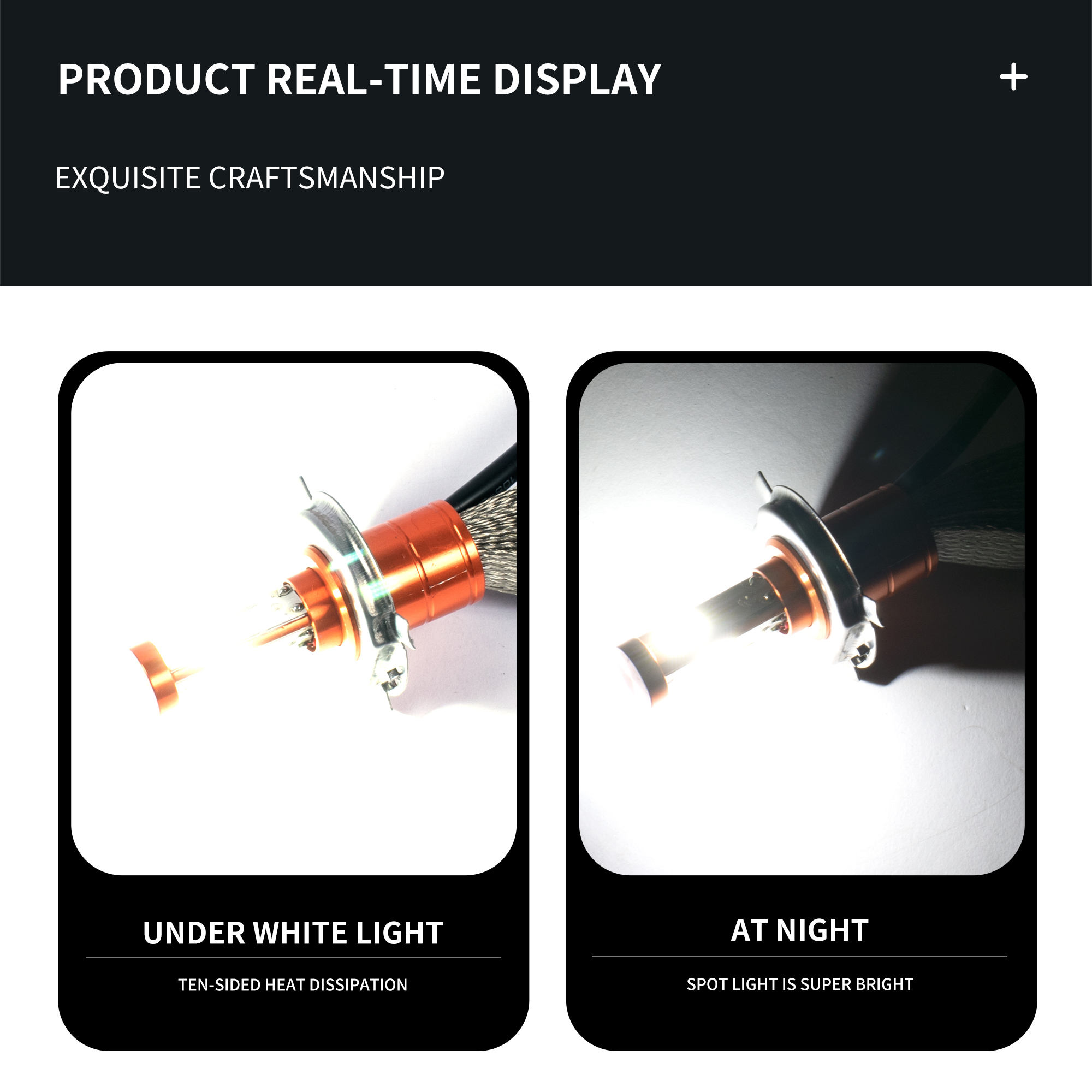 Motorcycle Led Headlight Copper Strip Cooling Led Driving Fog Light Car Spotlight H1 H4 Motorcycle Bulbs