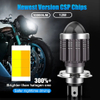 1.25 Inch Waterproof Dustproof Shockproof Mini Spotlight Led Mini Motorcycle Driving Light H4 H6 Dual Color Headlight Bulbs
