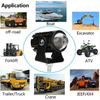 Motorcycle Led 12-80V Spotlight Headlight White Amber Driving Light Dual Color Headlamp IP67 Waterproof