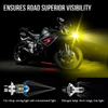 Motorcycle Led 9-80v Bulbs Highlight Lights Motorcycle H4 BA20D H6 Led Headlamp High Low Beam White Yellow