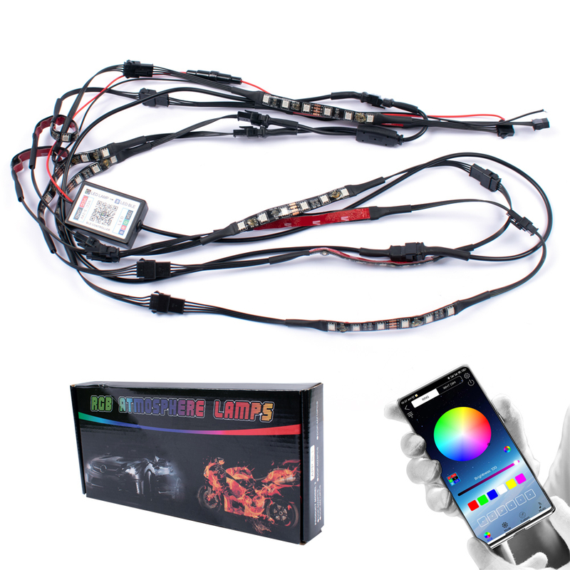 Dc 12v Ledcare Multicolor Waterproof Accent Atmosphere Music Sync Motorcycle Rgbic Neon Smart Strip Lights