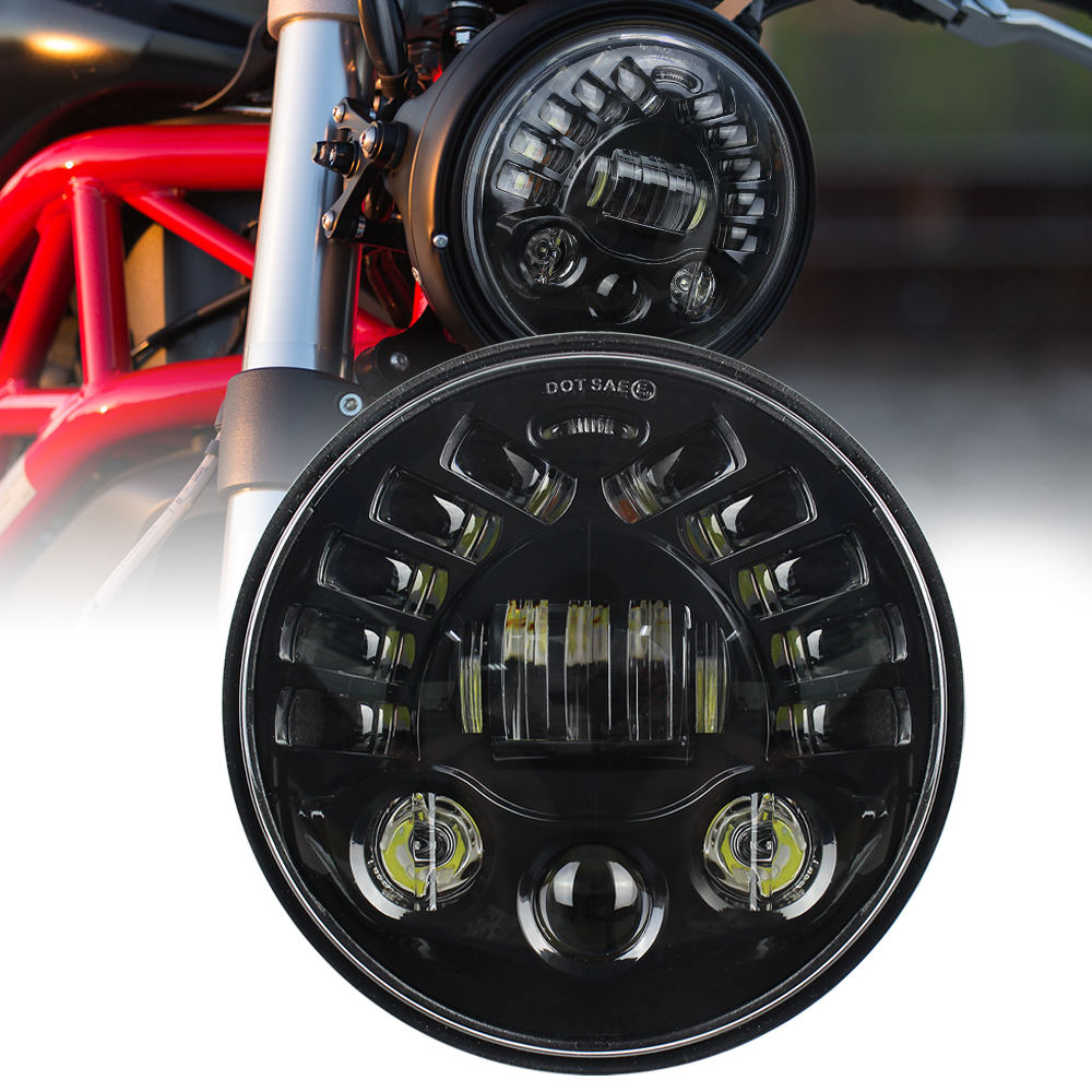 Factory Motorcycle Car Spotlight Waterproof 7" Inch Round Led Dirt Bike Headlight For Jeep Wrangler For Motorcycle