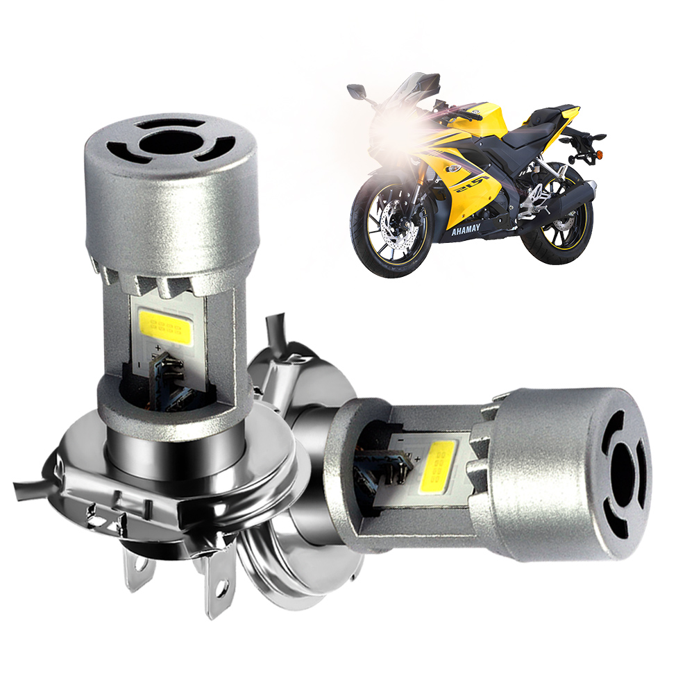 Motorcycle Parts Hot Sell COB Built-in Fan Motorcycle Head Light Fog Lamp Motorcycle Led Headlight Bulb