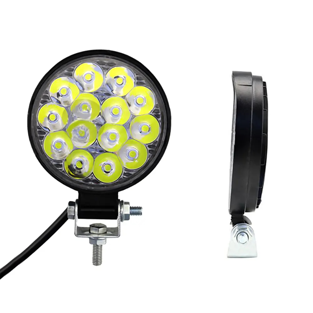 Circular Spotlight 12-24V General 42W Bright Model 12 Bright LED Screws Fixed White Light Lighting System Lights Accessories