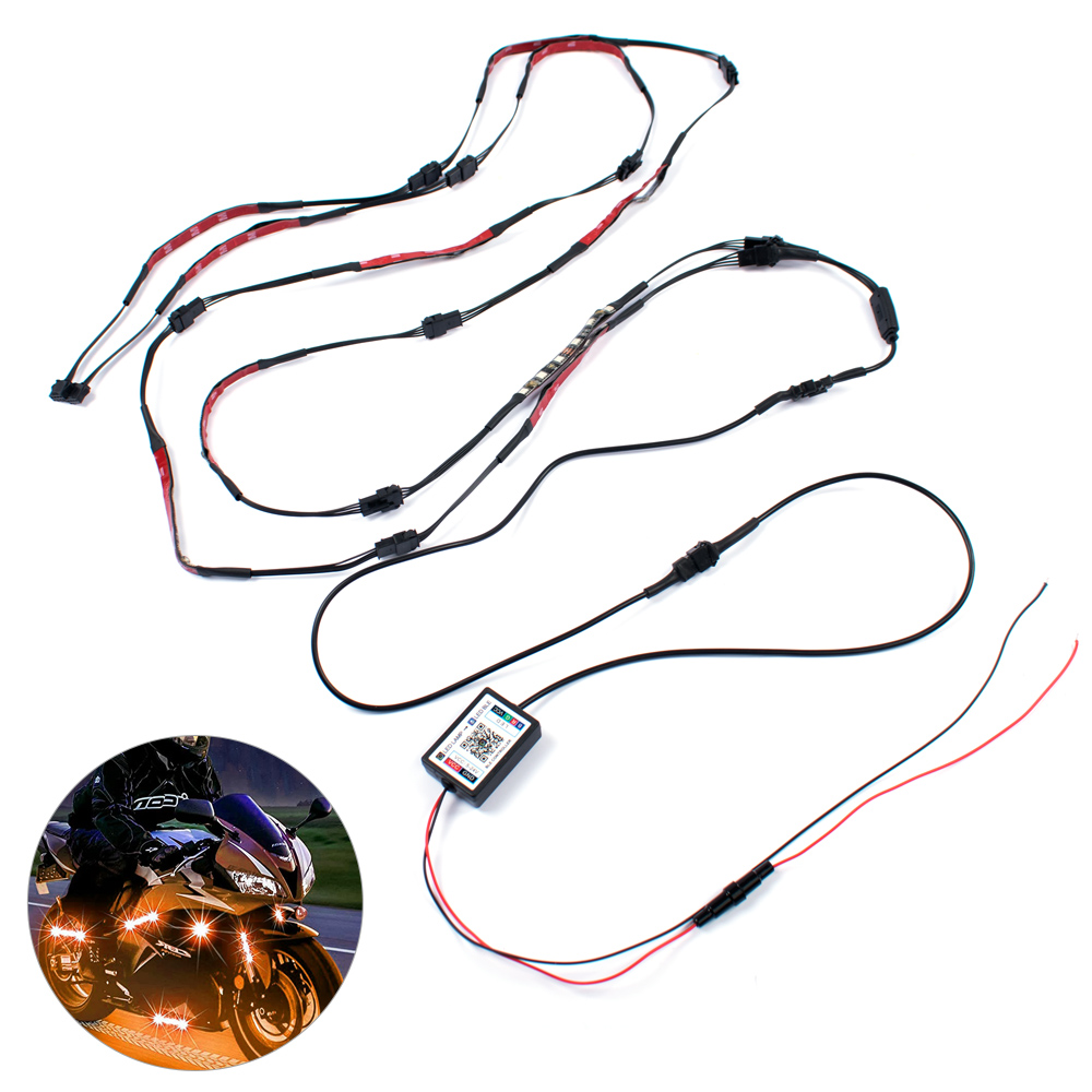 Dc 12v Ledcare Multicolor Waterproof Accent Atmosphere Music Sync Motorcycle Rgbic Neon Smart Strip Lights