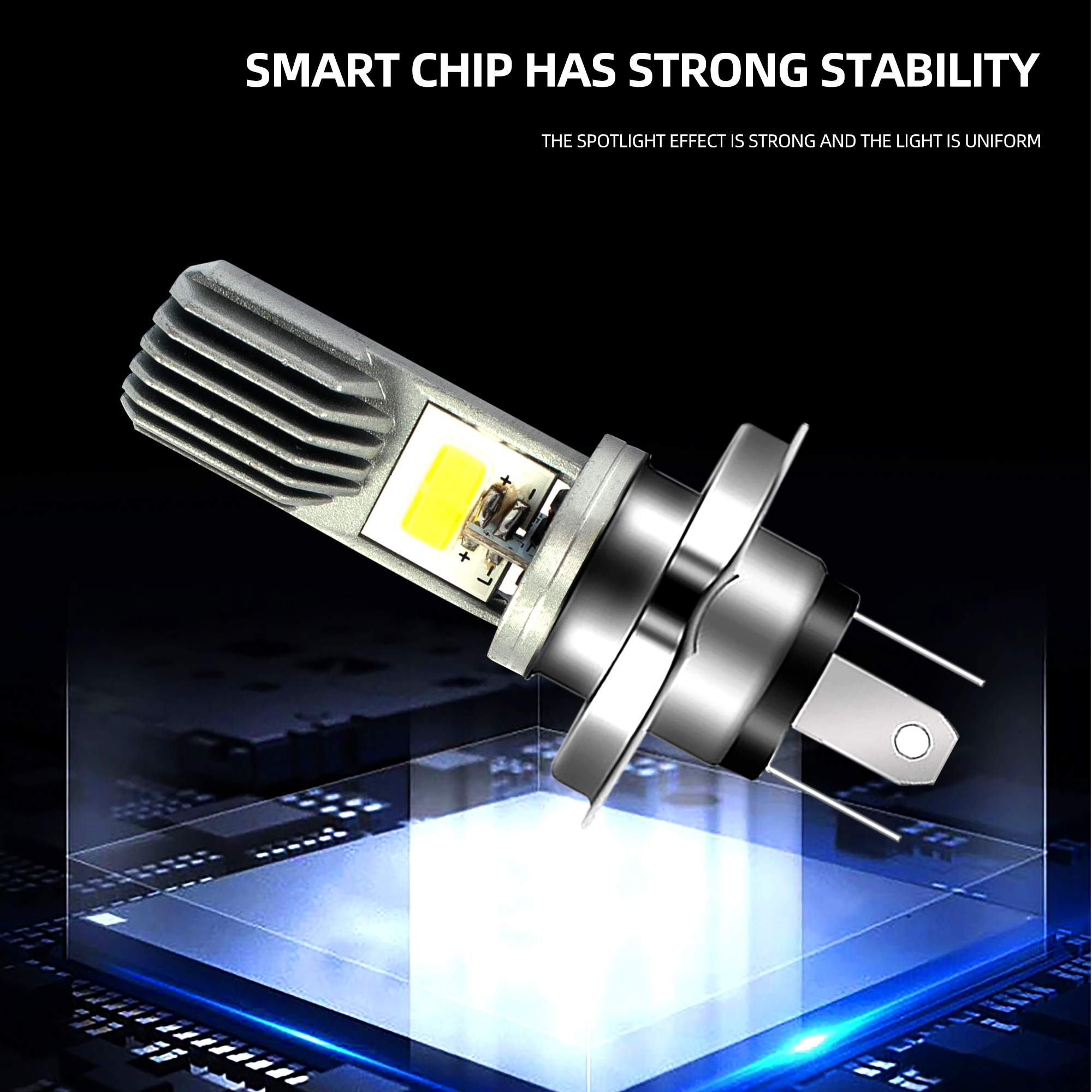 Motor Bike Accessories Motorcycle Lighting System Universal 12v Motorcycle Led H4 Headlight Bulb