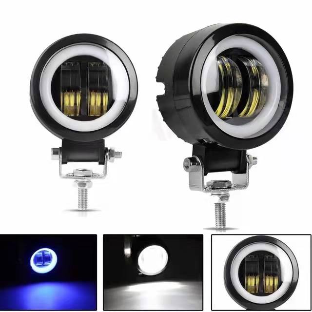 High Quality 6-inch Round 12v Motorcycle Spotlight Modification Headlight Universal Off-road SUV Model Angel Light Fog Light