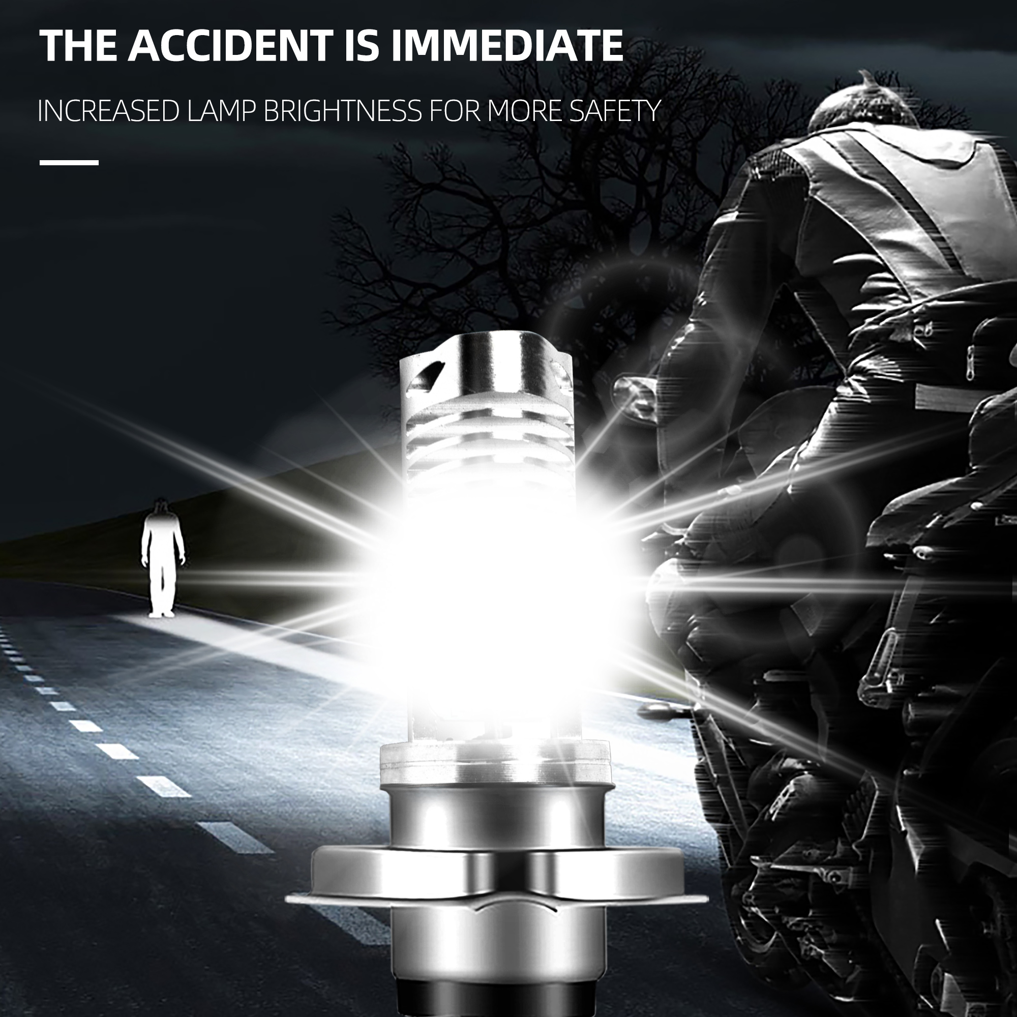 Motorcycle H4 Led Headlight For Strobe Mini Light Spotlights Headlight Headlights Led Bike Bulb Driving