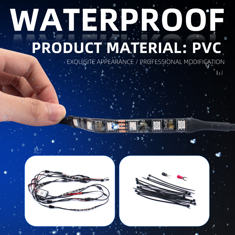 Dc 12v Ledcare Multicolor Waterproof Accent Atmosphere Music Sync Motorcycle Rgbic Neon Smart Strip Lights