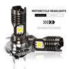 Motorcycle Led Headlights H4 Bulb Mini Driving Auxiliary Strobe Fog Lights Motorcycle Spotlights