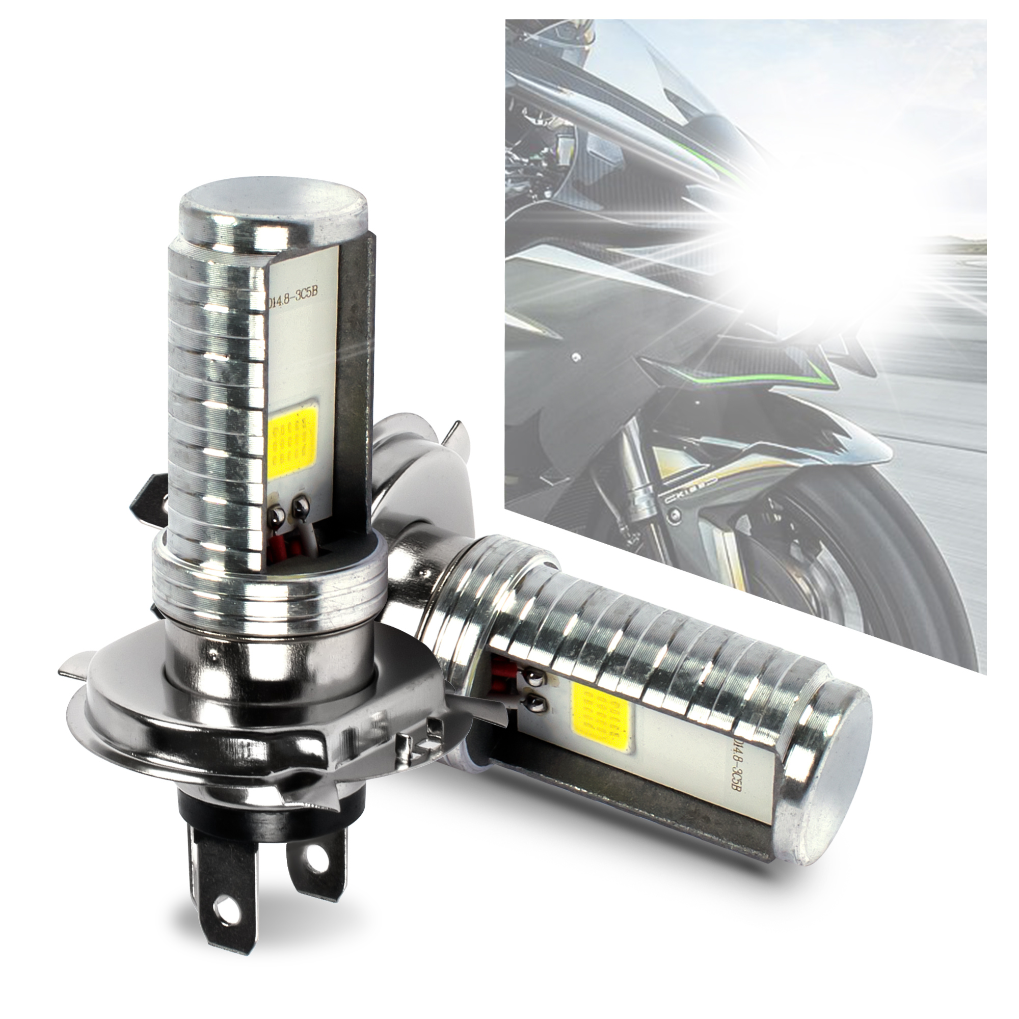 Motor Bike Accessories Motorcycle Modified Led H4 Headlight Angel Eyes Mini Driving Light Universal 12v Fog Spotlight