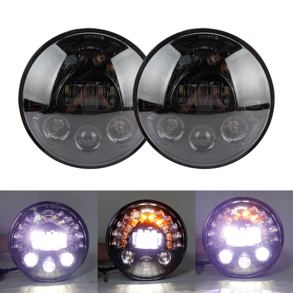 Factory Motorcycle Car Spotlight Waterproof 7" Inch Round Led Dirt Bike Headlight For Jeep Wrangler For Motorcycle