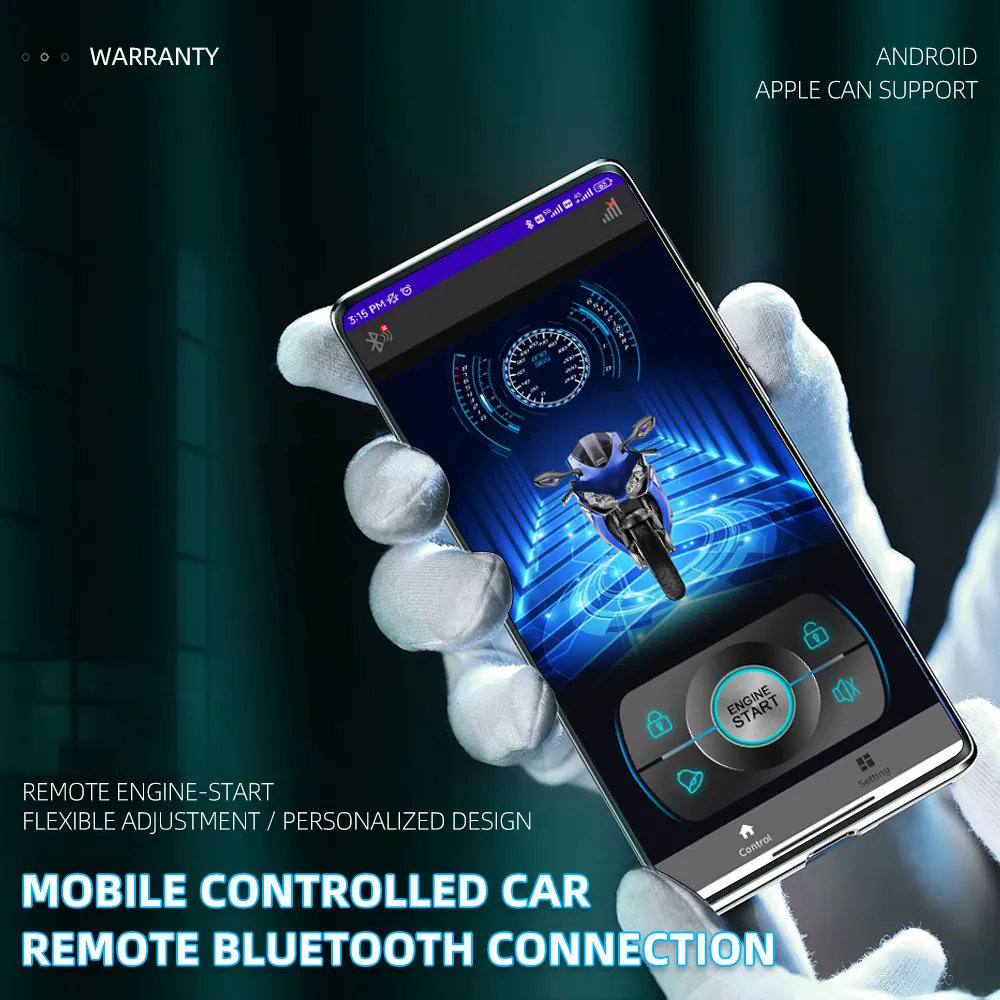 Waterproof APP smart remote control Security Theft Protection motorbike alarm alarma para motos motorcycle locks