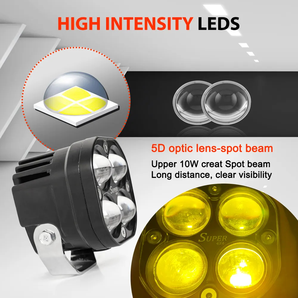 4x4 Offroad 5D Projector Led Driving Spotlight Auxiliary Light Led Off Road Fog Lamp 12V 24V 3 Inch Light