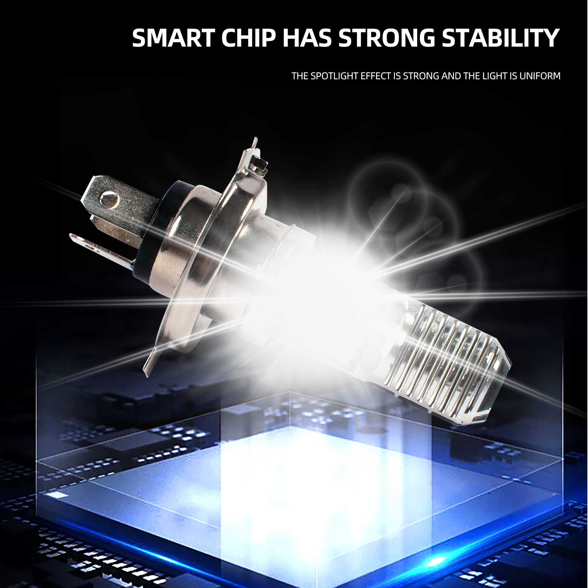 Universal 12v Mini Driving Light Bike H4 Headlight Led Bulb For Motorcycle