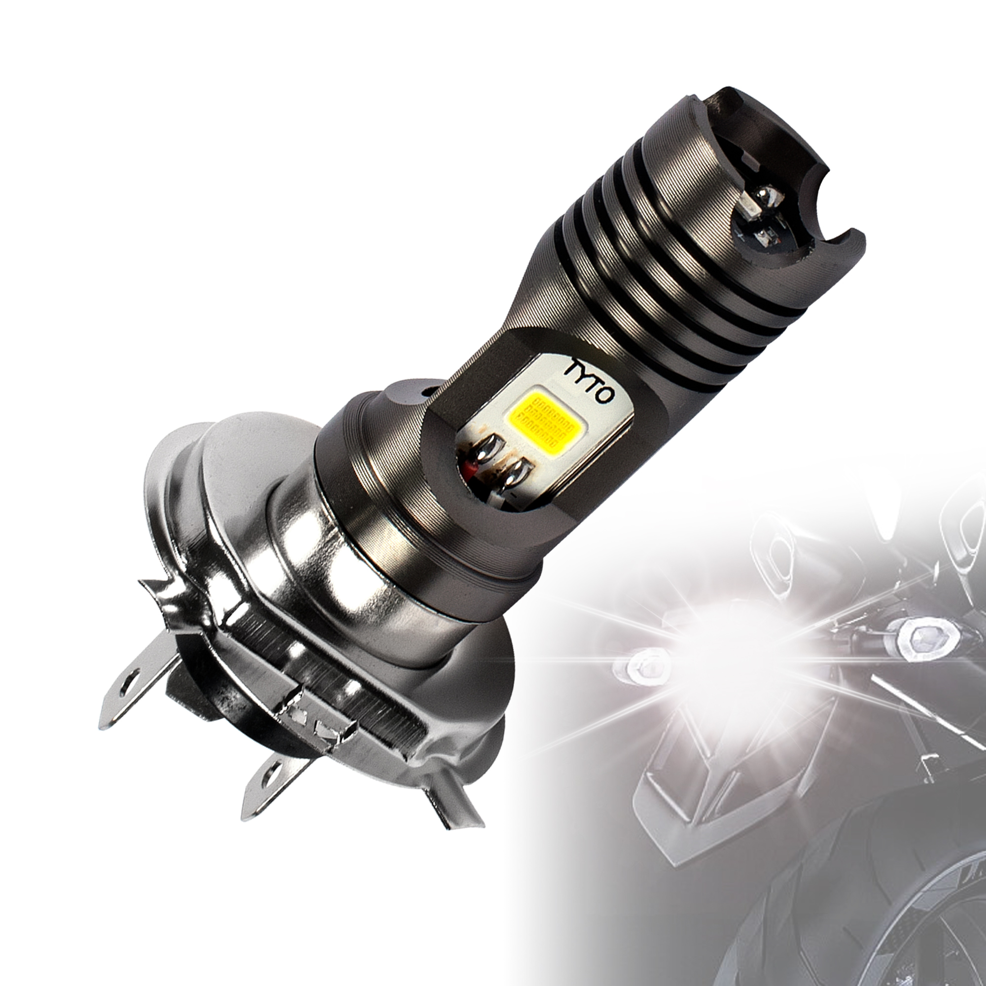 Motorcycle Led Headlights H4 Bulb Mini Driving Auxiliary Strobe Fog Lights Motorcycle Spotlights