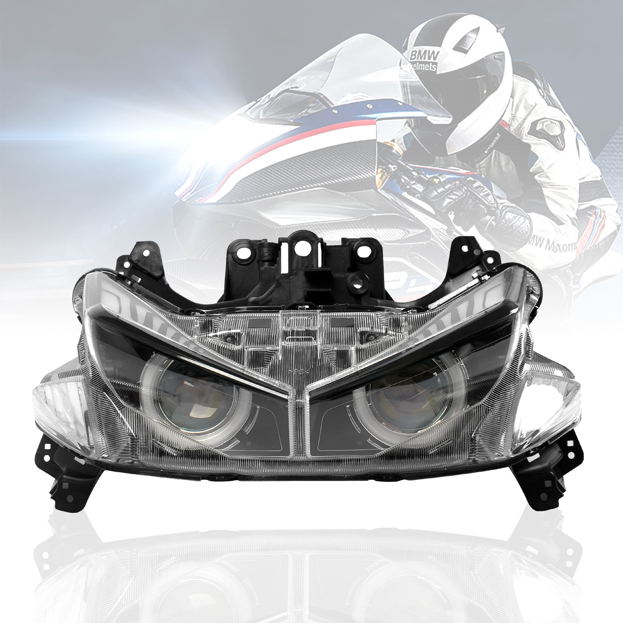 Mosaike Motorcycle Refit Accessaries Parts Turn Signal Light Double Projector Headlight For Yamaha Nvx155_Aerox 155