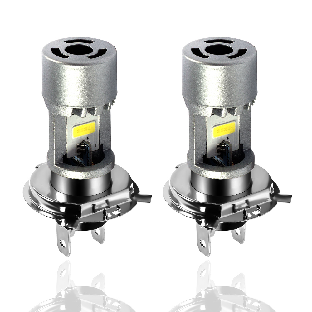 Motorcycle Parts Hot Sell COB Built-in Fan Motorcycle Head Light Fog Lamp Motorcycle Led Headlight Bulb