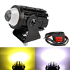 Motorcycle Led 12-80V Spotlight Headlight White Amber Driving Light Dual Color Headlamp IP67 Waterproof
