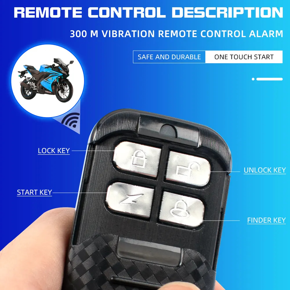 Alarma motos Anti theft Three dimensional sensing lever 5 125DB tweeter 2 way security system motorcycle alarm