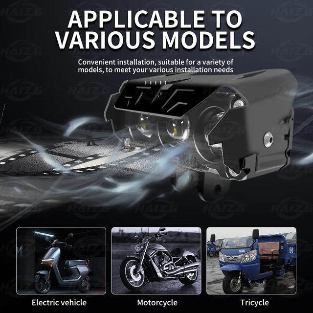LED Motorcycle 60W 6000K Waterproof Fog Spotlight Headlight LED Ultra Bright Dual Colors Flashing Auto Lighting Systems