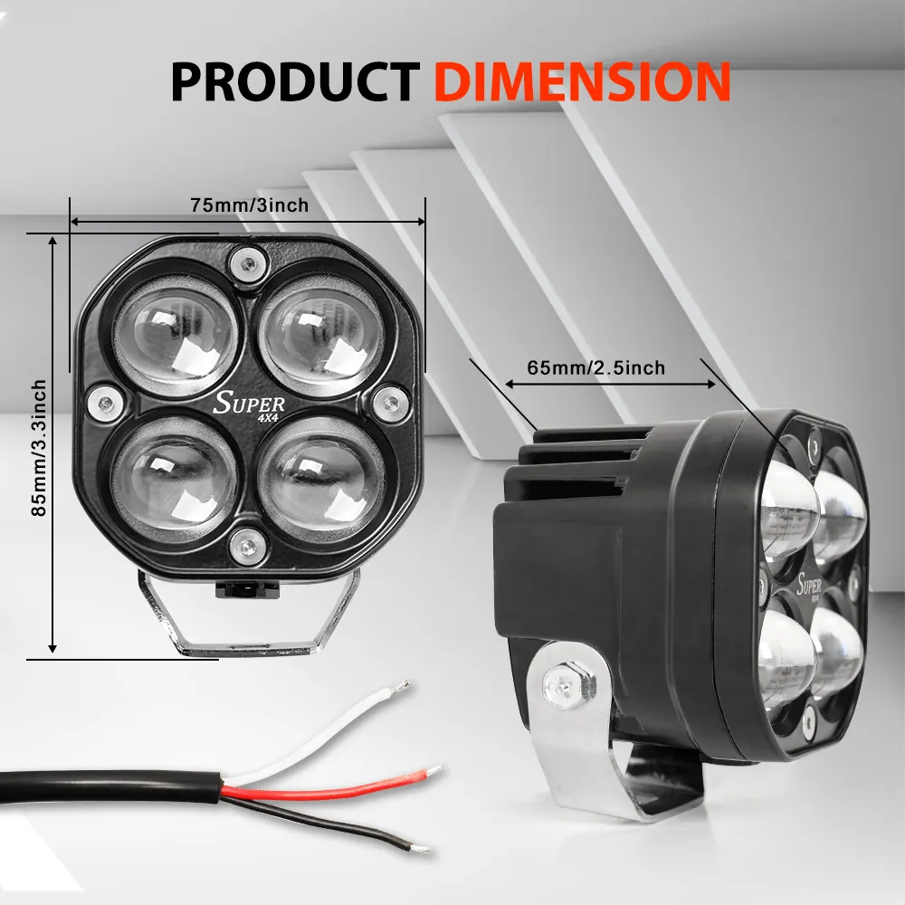 4x4 Offroad 5D Projector Led Driving Spotlight Auxiliary Light Led Off Road Fog Lamp 12V 24V 3 Inch Light