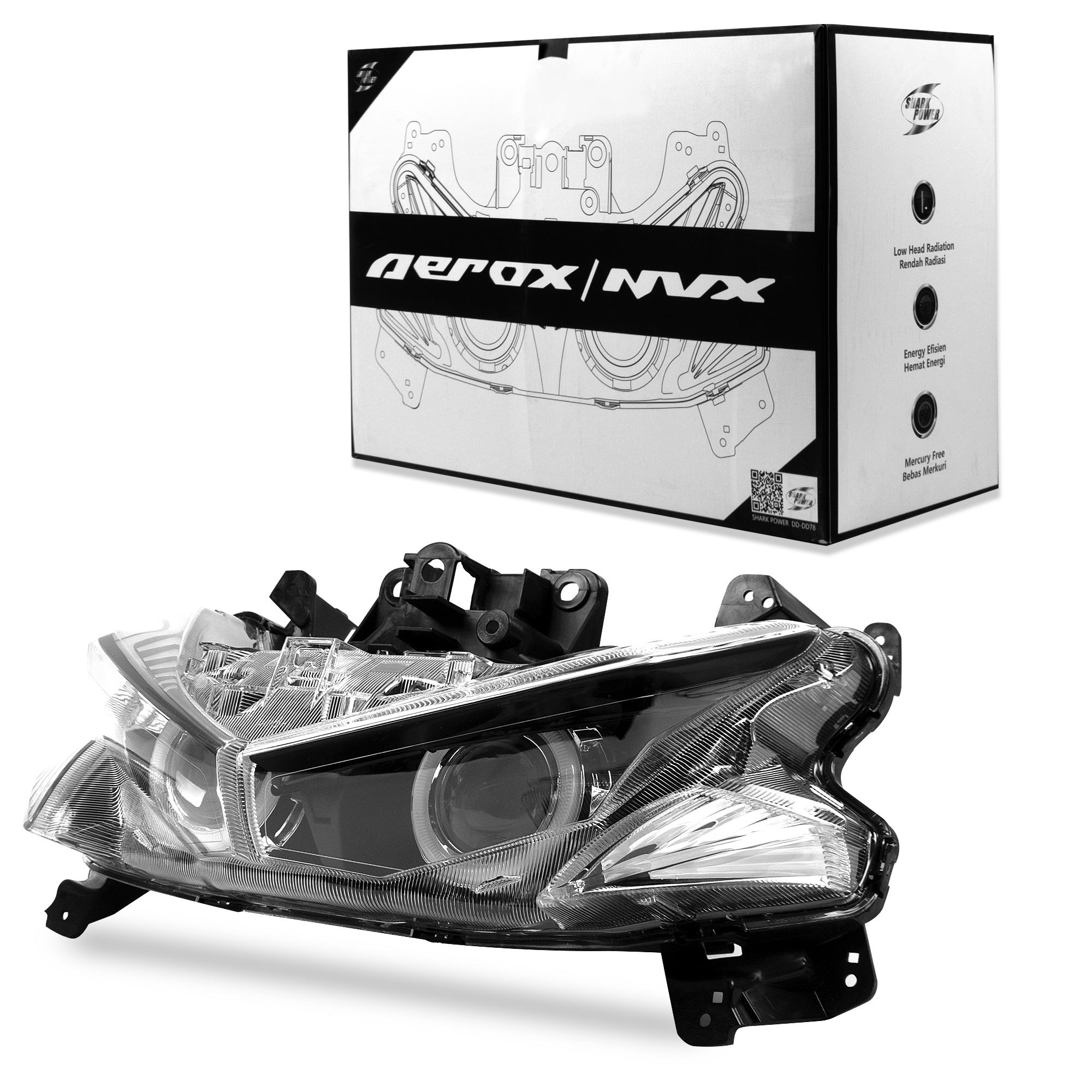 Mosaike Motorcycle Refit Accessaries Parts Turn Signal Light Double Projector Headlight For Yamaha Nvx155_Aerox 155