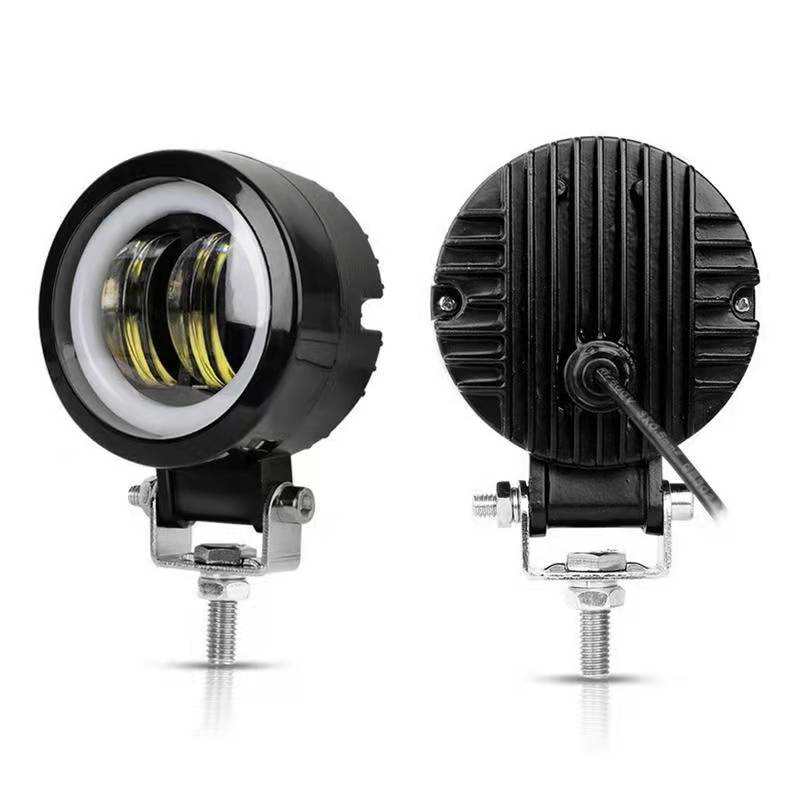 High Quality 6-inch Round 12v Motorcycle Spotlight Modification Headlight Universal Off-road SUV Model Angel Light Fog Light
