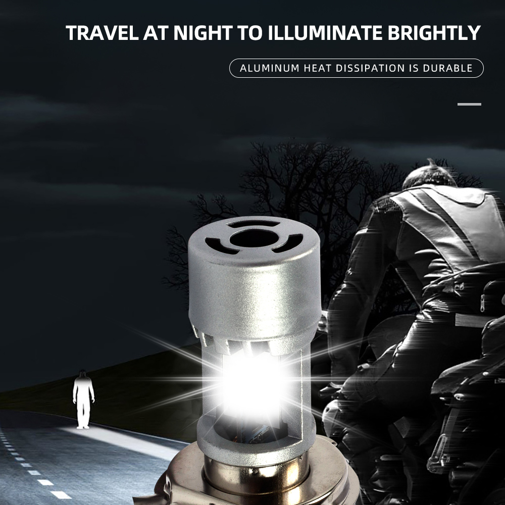 Motorcycle Parts Hot Sell COB Built-in Fan Motorcycle Head Light Fog Lamp Motorcycle Led Headlight Bulb