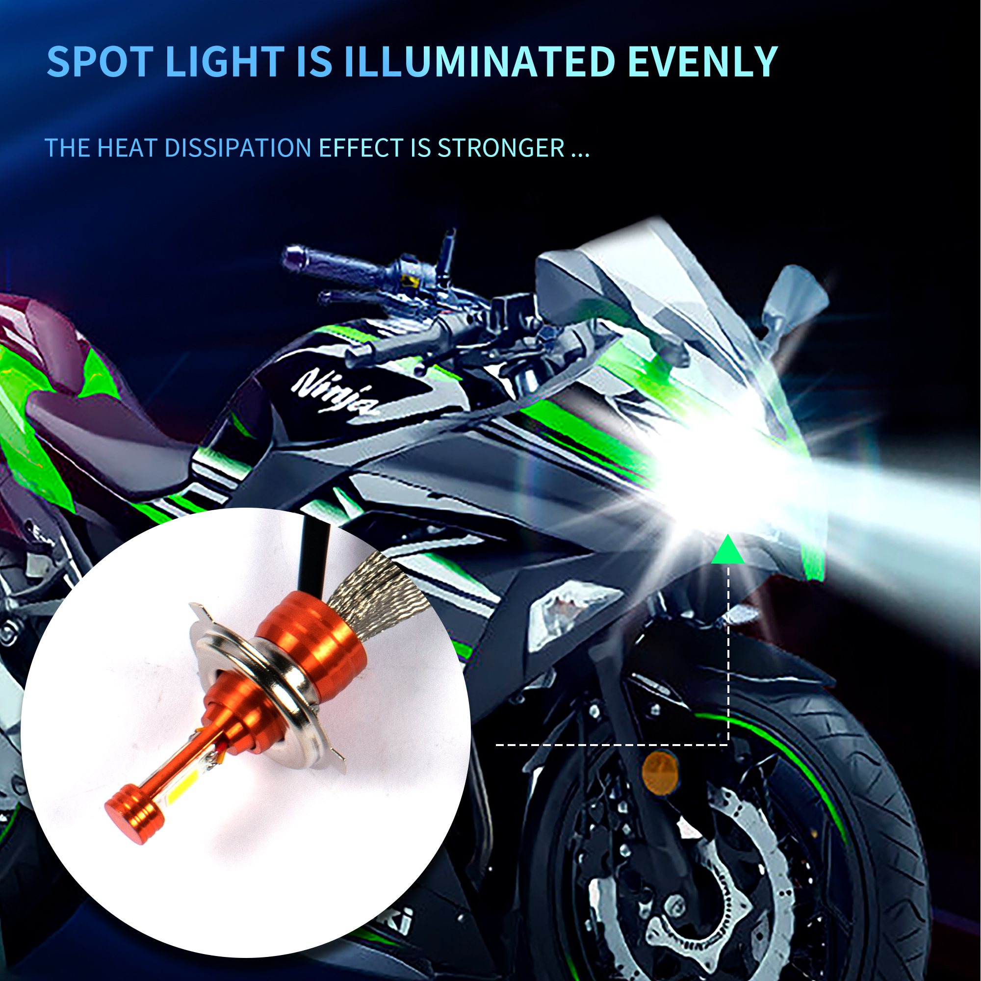 Motorcycle H4 Led Headlight Laser Fog Light Laser Fog Light Motorbike Accessories