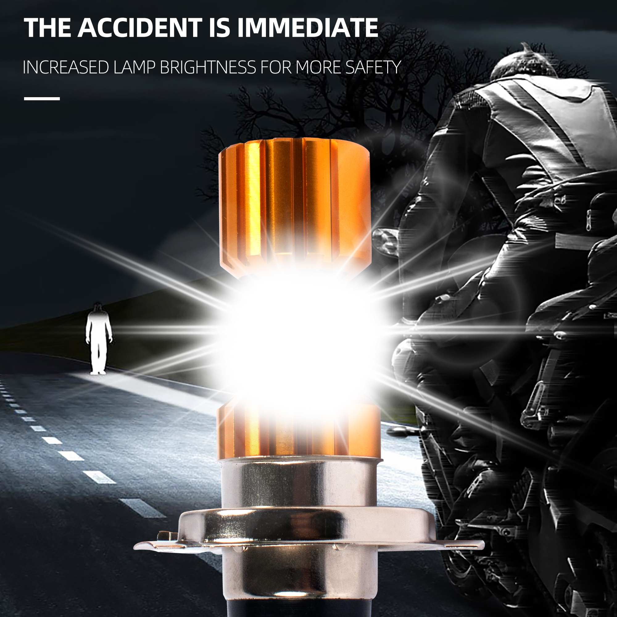 12V Motorcycle Led H4 Headlights Bulb Fog Lights Retrofit Mini Driving Lights For Motorcycle