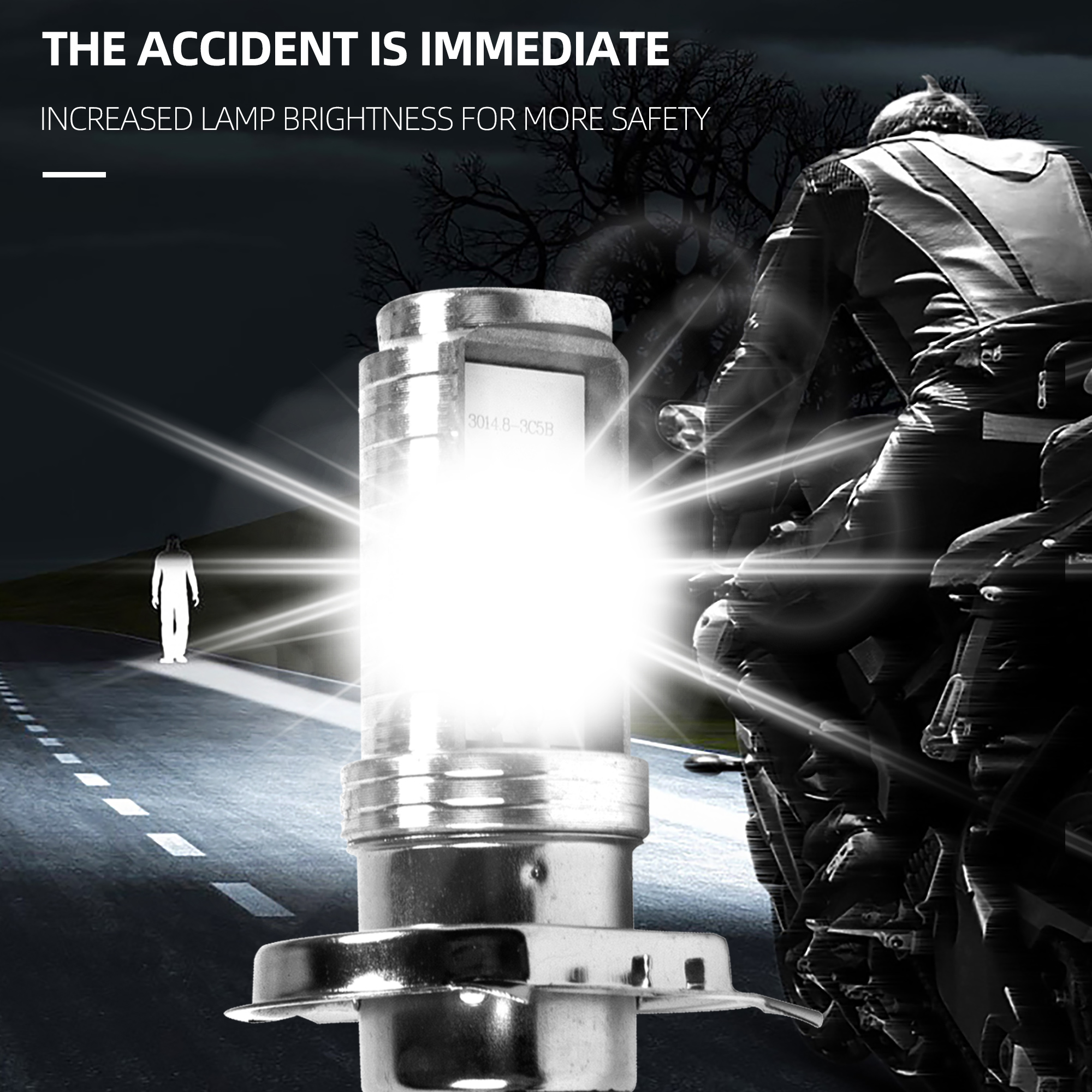 Motor Bike Accessories Motorcycle Modified Led H4 Headlight Angel Eyes Mini Driving Light Universal 12v Fog Spotlight