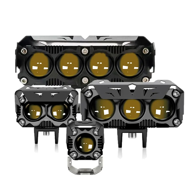 LED Motorcycle 60W 6000K Waterproof Fog Spotlight Headlight LED Ultra Bright Dual Colors Flashing Auto Lighting Systems