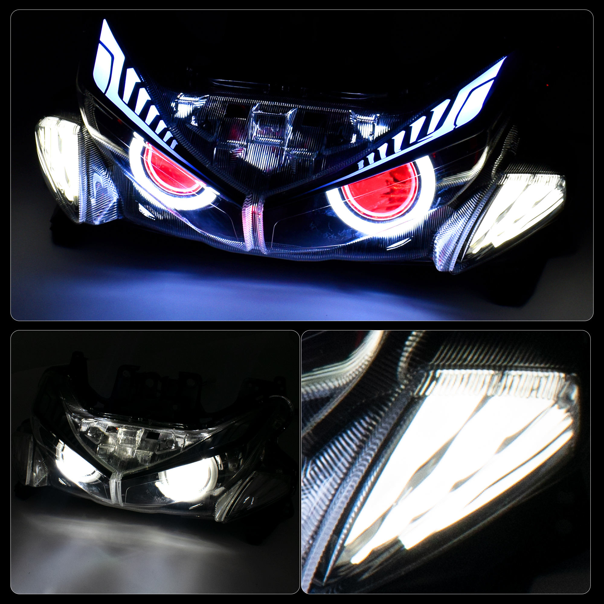 Mosaike Motorcycle Refit Accessaries Parts Turn Signal Light Double Projector Headlight For Yamaha Nvx155_Aerox 155