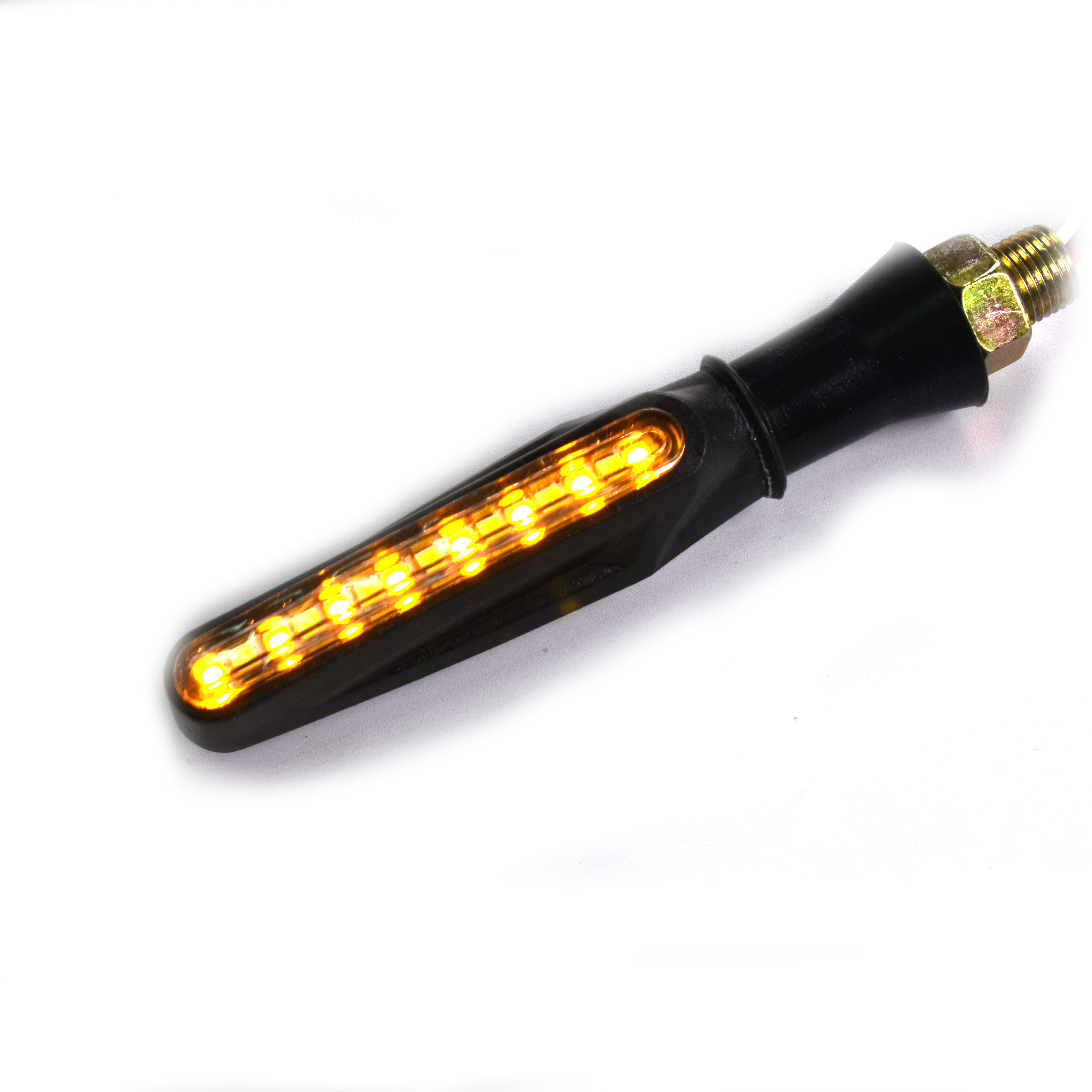 12v LED Motorcycle Front Handlebar Turning Light Universal Motorbike LED turn signal Water Flow Indicator light