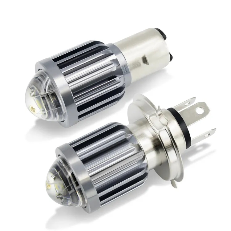 1.25 Inch Waterproof Dustproof Shockproof Mini Spotlight Led Mini Motorcycle Driving Light H4 H6 Dual Color Headlight Bulbs