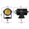 Motorcycle Led 12-80V Spotlight Headlight White Amber Driving Light Dual Color Headlamp IP67 Waterproof