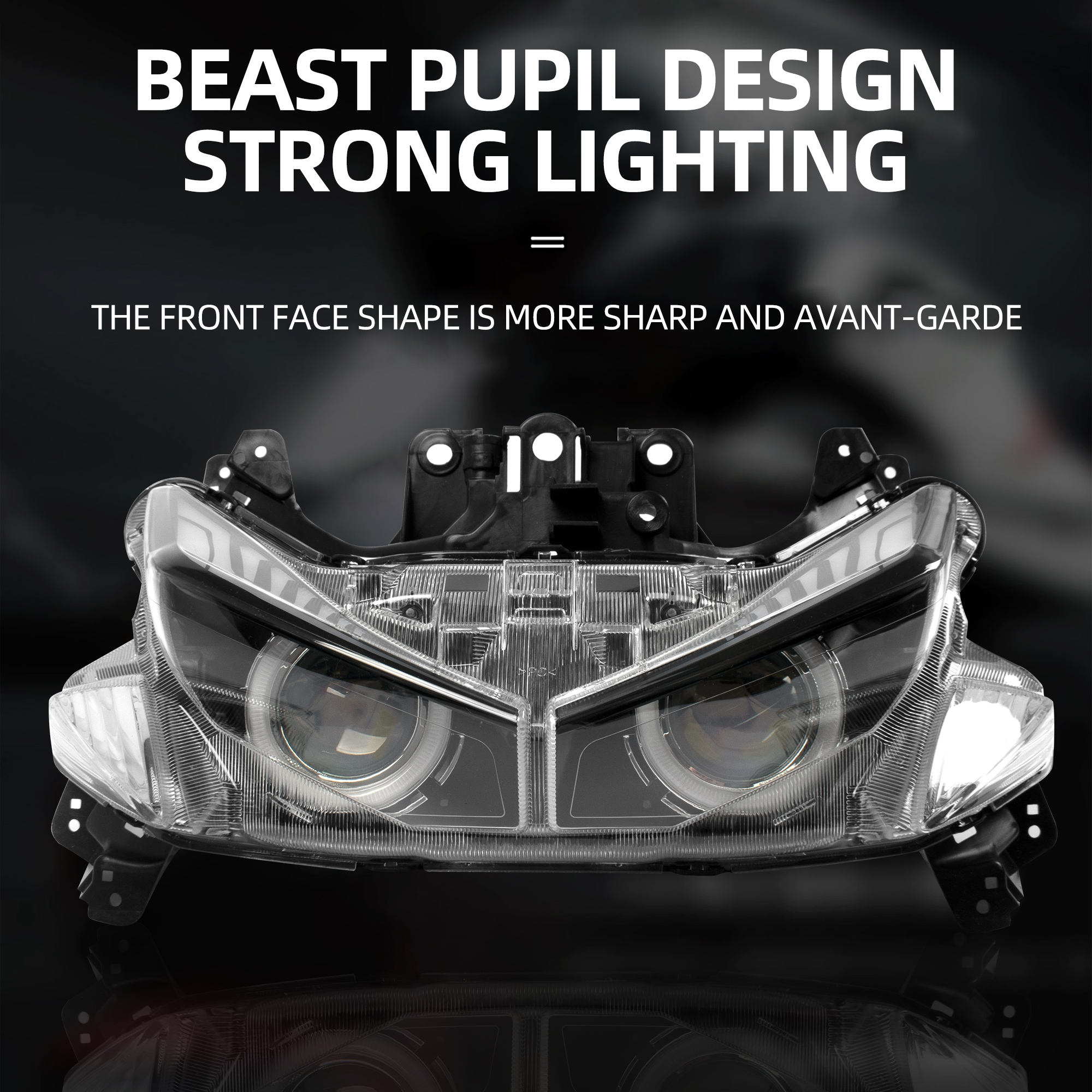 Mosaike Motorcycle Refit Accessaries Parts Turn Signal Light Double Projector Headlight For Yamaha Nvx155_Aerox 155