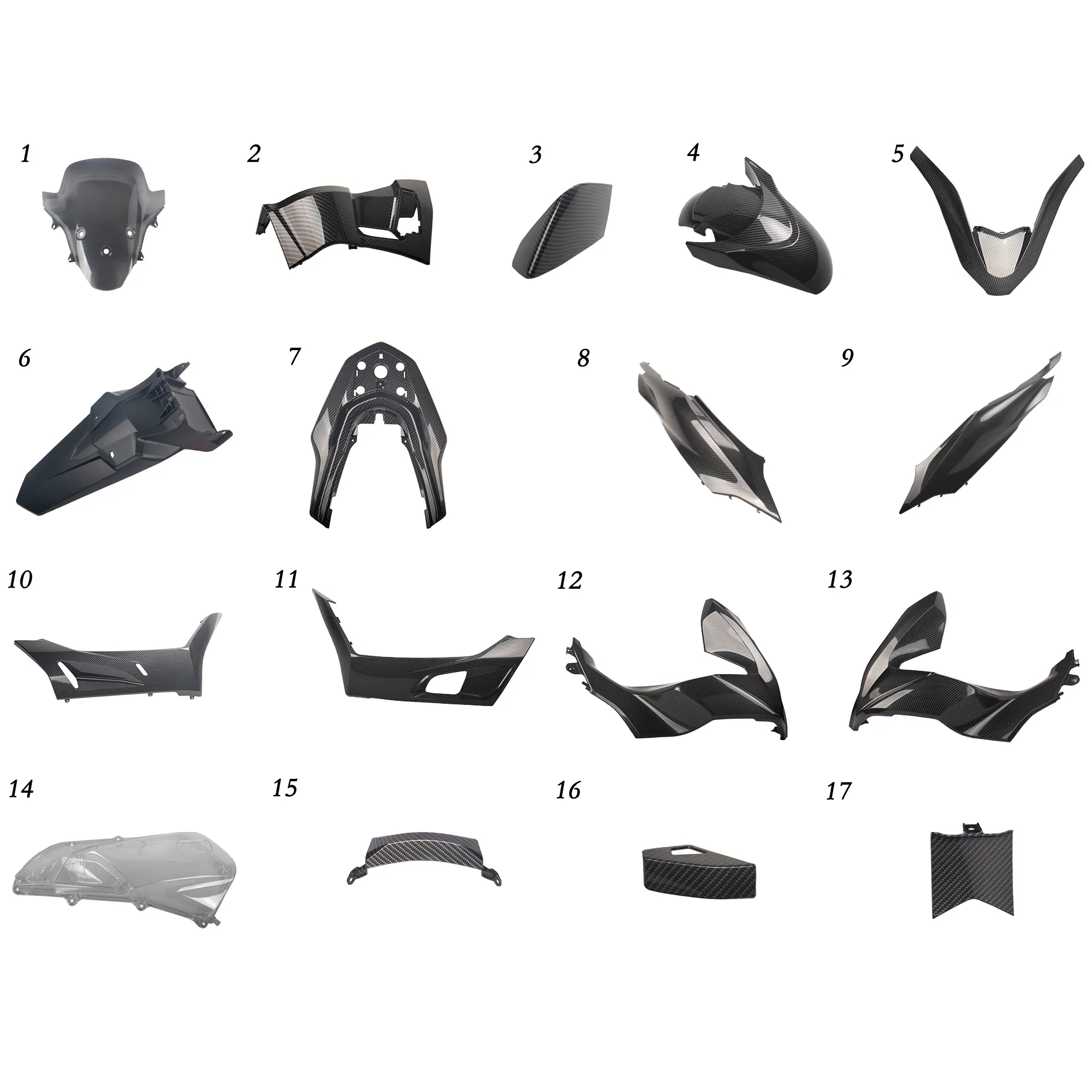 Motorcycle Parts Carbon Fiber Fairing Kit Plastic Body Parts For Honda 2021 PCX160 2018 PCX155