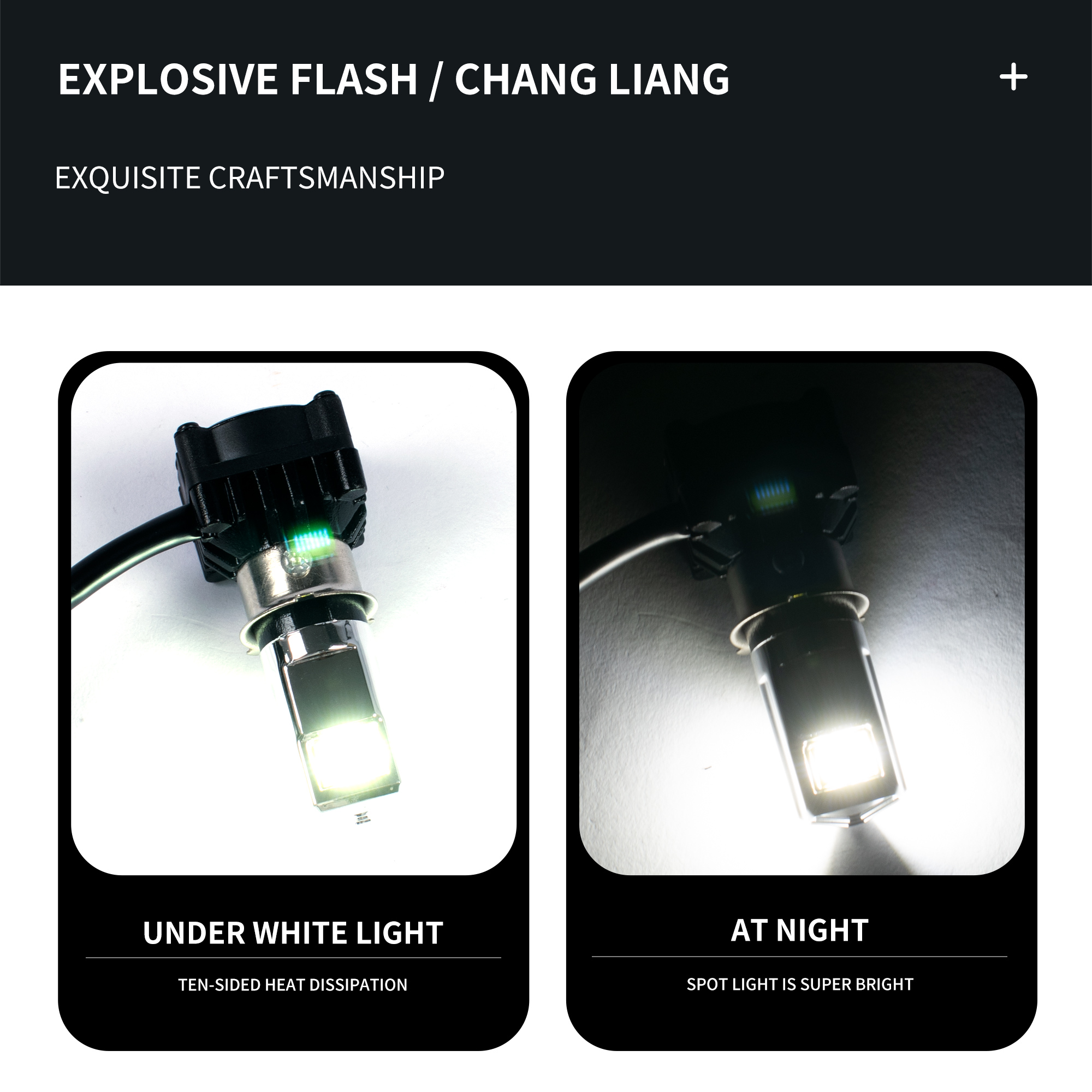 Mosaike Motorcycle Headlight Led Spotlight Super Bright Universal 10-30v 30w Motorcycle Headlamp Auto Parts