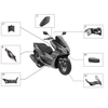 Motorcycle Parts Carbon Fiber Fairing Kit Plastic Body Parts For Honda 2021 PCX160 2018 PCX155