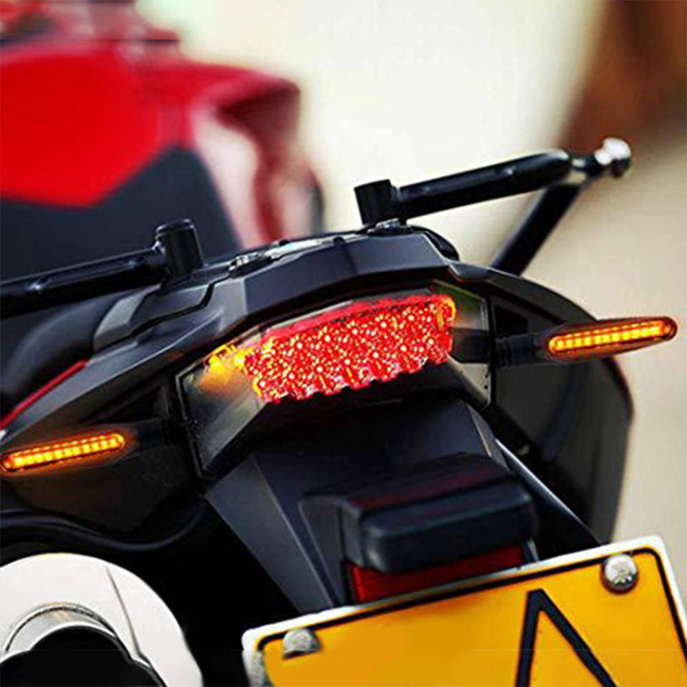 12v LED Motorcycle Front Handlebar Turning Light Universal Motorbike LED turn signal Water Flow Indicator light