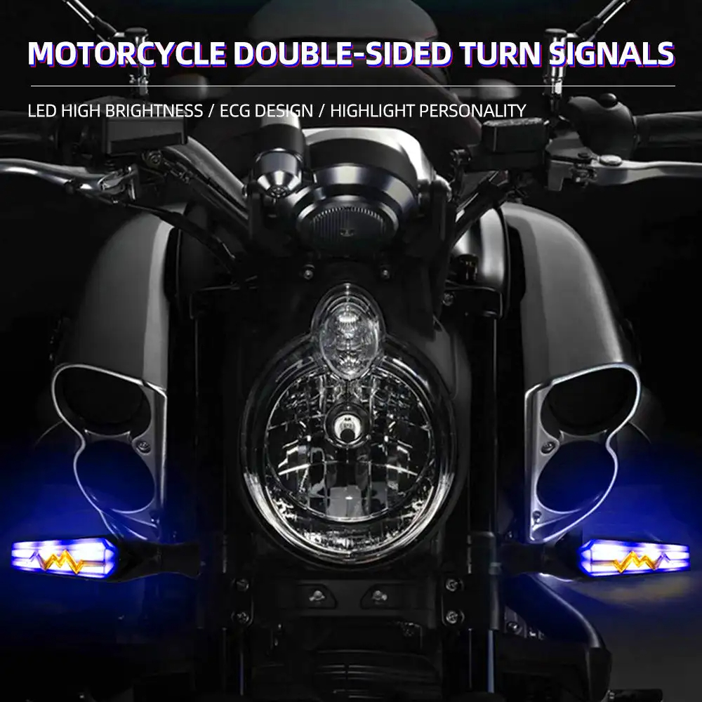 Motorcycle Universal 12V White Power Lighting System Led Turn Tail Signal Angel Eyes Motorbike Indicator Light