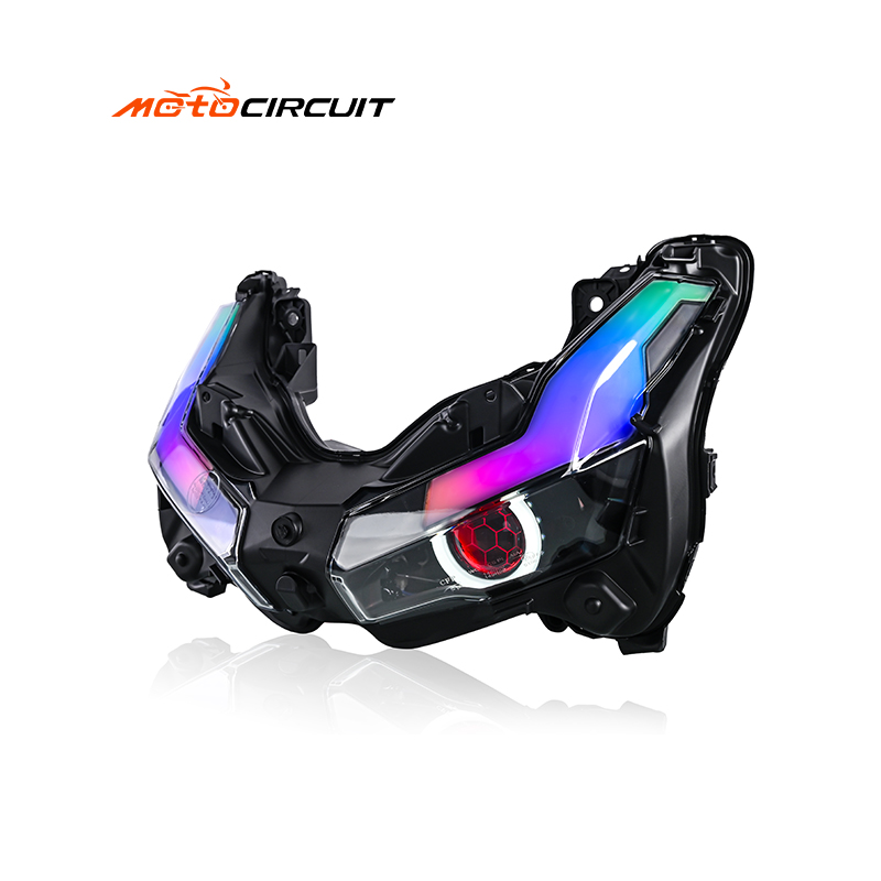 Flowing RGB Motorcycle Headlight Lamp Turn Signal Front Fog Spotlight Scooter for Honda Adv150/160 Accessories