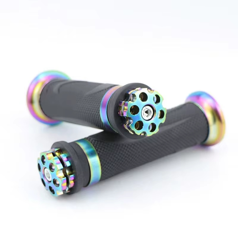 Motorcycle Handlebar Balance Iron Wine Cup Handle Glue Burning Titanium Colourful Motorcycle Handle Grip Accessories Modified