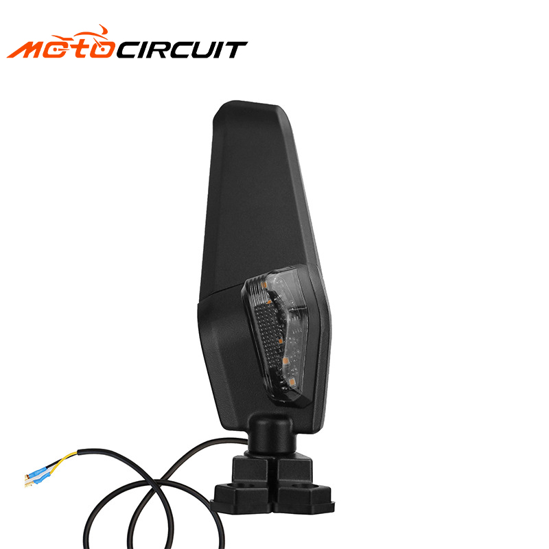 Motorcycle Aluminum alloy Rearview Mirror Spoiler With Light Universal Modified Motorbike Spare Accessories Parts