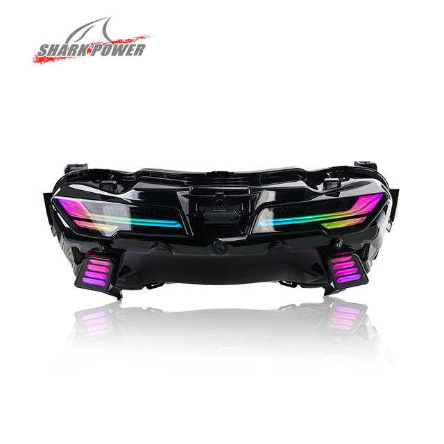 For Yamaha Nmax Turbo 2025 Motorbike RGB Led Tai Light With Turn Signal Brake Indicator Motorcycle Body Parts Lighting System