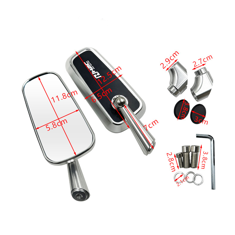 H2C Motorbikes Side Rearview Mirror Motorcycle Riding Accessories Frame Body Parts Espejo De Motocicleta for Yamaha Honda
