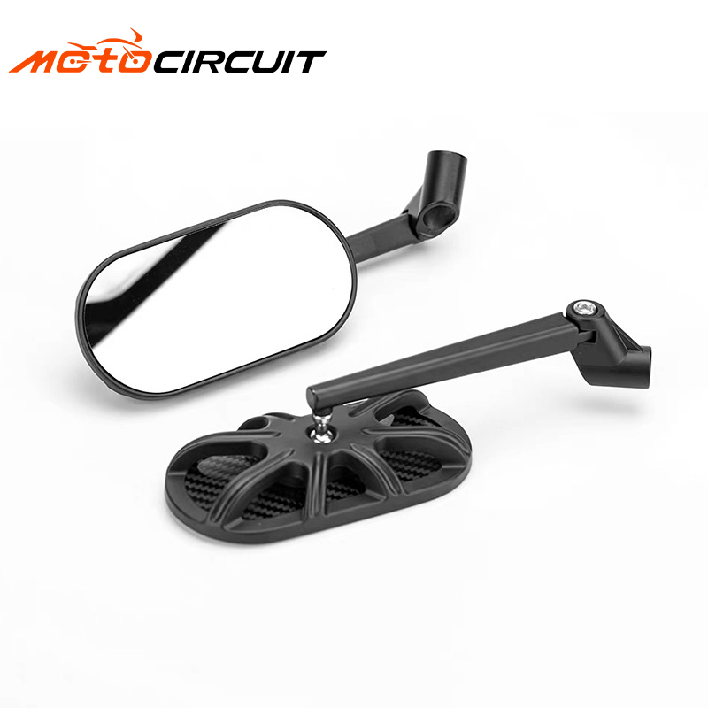 Carbon fiber Universal Motorcycle Retro Rearview Aluminum alloy Mirror Modified Electric Motorbike Spare Parts